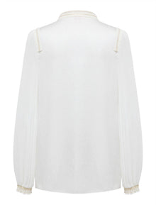 Silk Classic Straight-Cut Shirt | White
