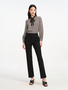 Feminine-Type Fishtail Pant | Black