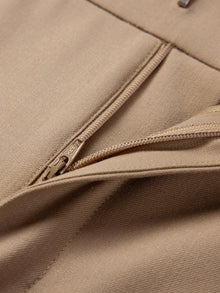 Wool Wide-Leg Office Pants | Khaki
