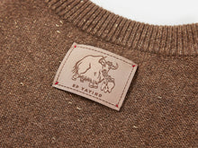 Round-Neck Yak Wool Knit Top | Brown