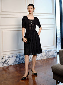 Knitted Long Dress | Black