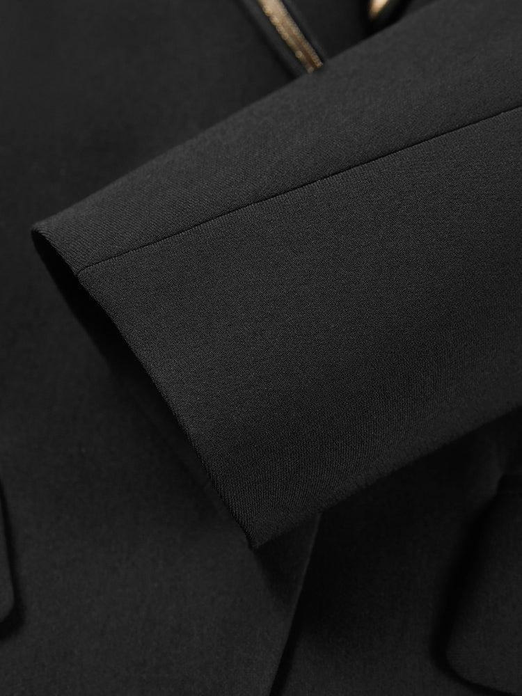 Triacetate Suit Jacket | Black