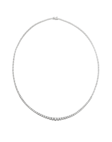 5 Carat Cts Tennis Necklace LAB Grown Graduated | Clear
