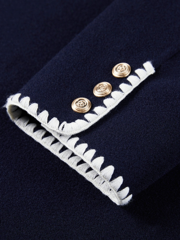 Parisian-Style Oversized Coat | Navy