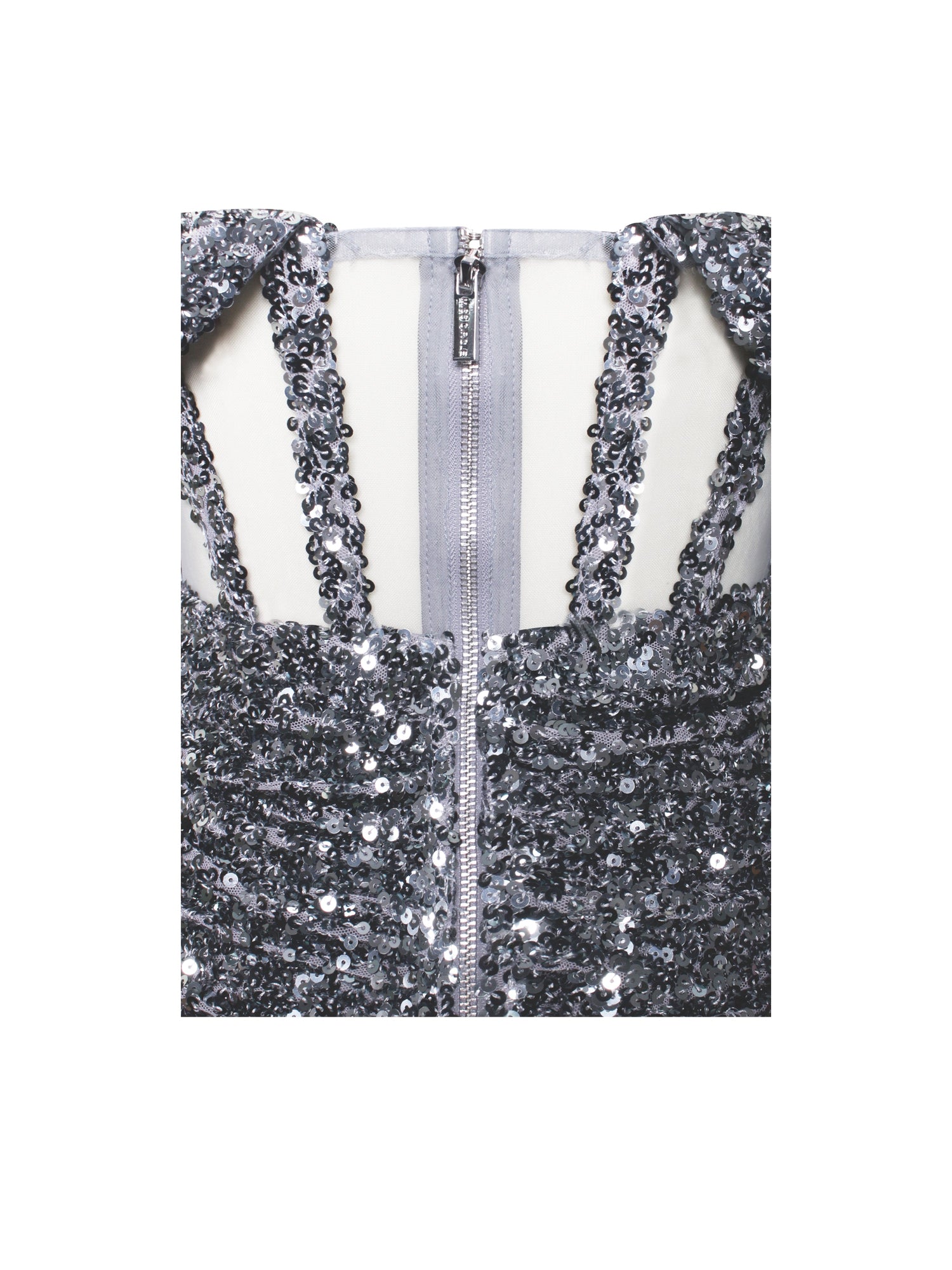 Weston Sequin Off Shoulder Corset Dress | Silver Sage