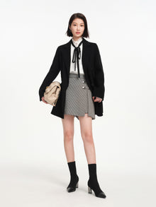 Tailored Wool Coat | Black
