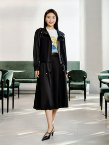 Triacetate Hooded Jacket | Black