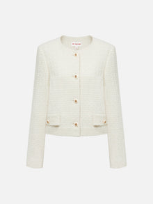 Parisian-Style Wool Jacket | White