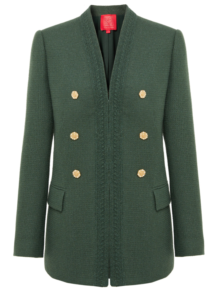 wool waist coat | Green