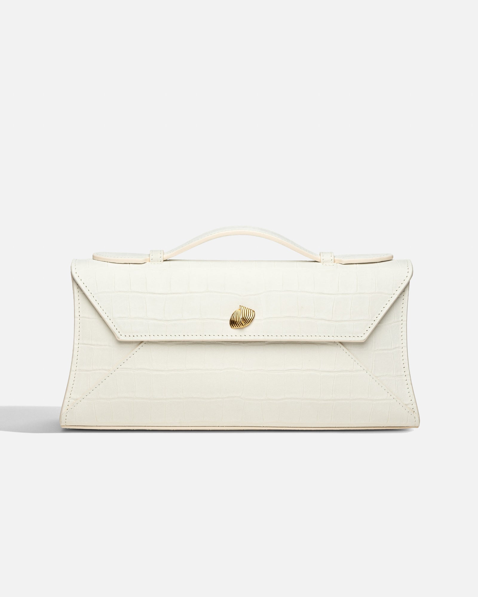 Cassandra Clutch | Ivory-Croc