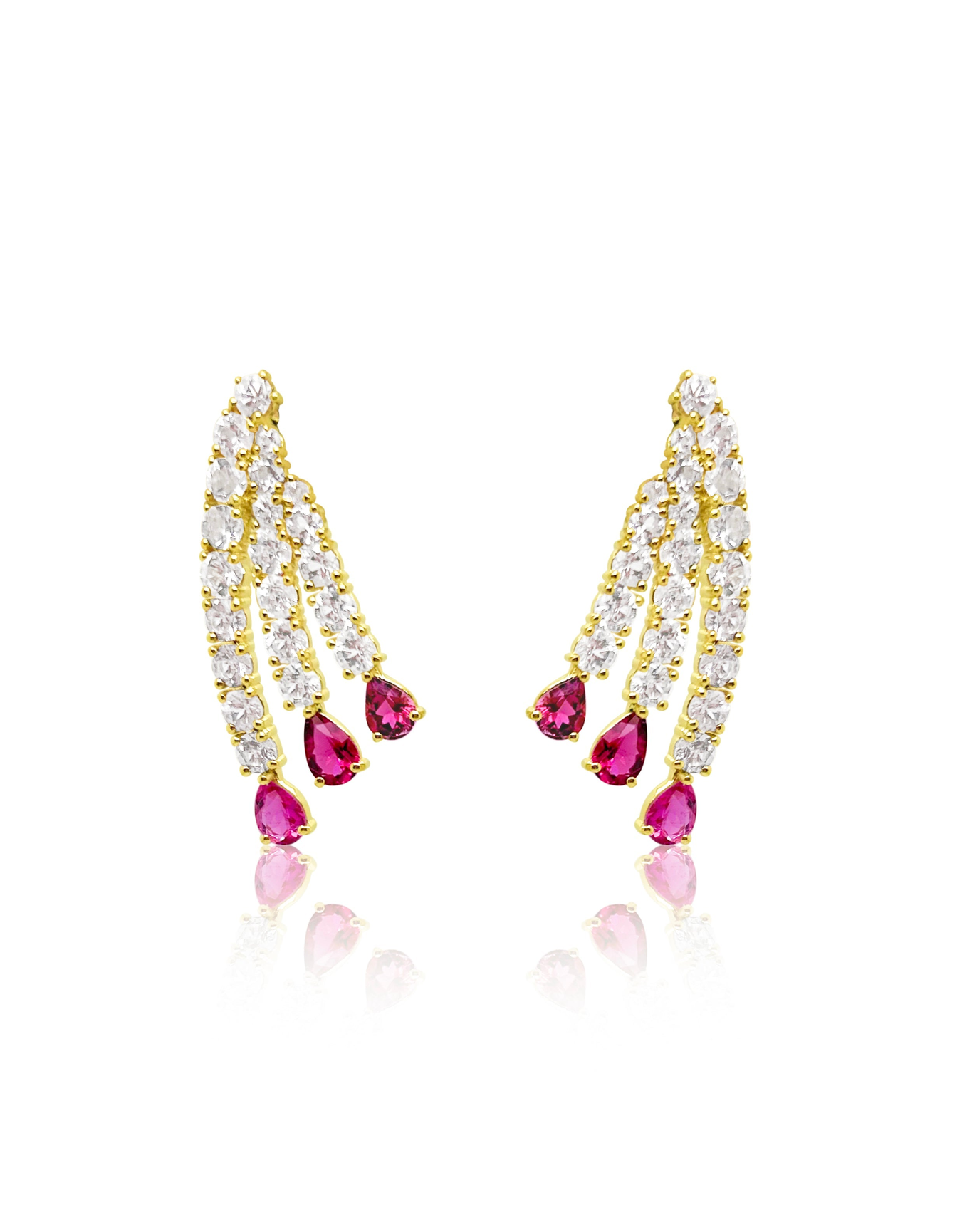 5.48 Ct Tourmaline Statement Huggies | 14 Kt Yellow Gold