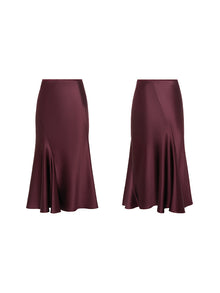 A-Line Skirt | Wine Red