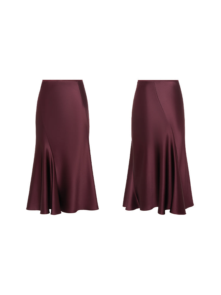 A-Line Skirt | Wine Red