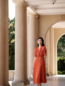Mulberry Silk Dress | Orange