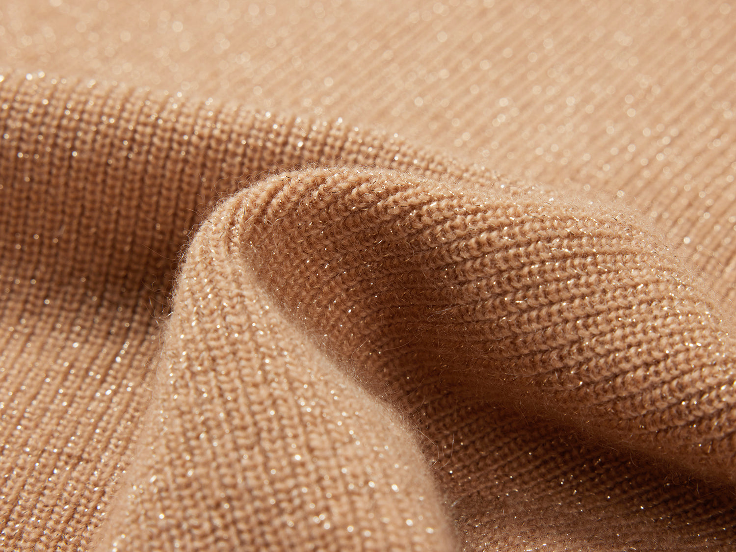 Chimney Collar Cashmere Knit Top | Camel