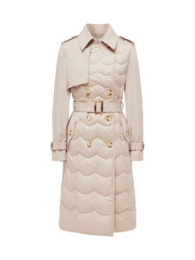 Trench-Style Down Jacket | Beige
