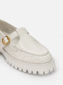 T-Strap Thick Sole Mary Jane | White