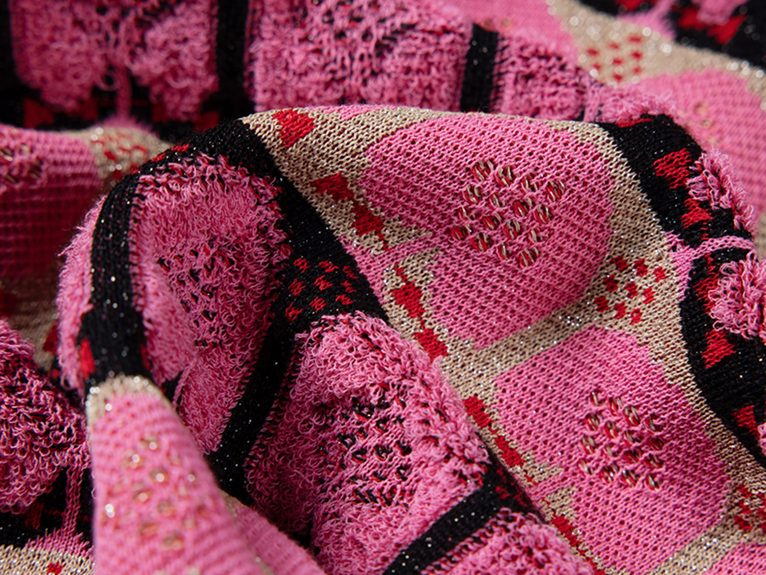 Jacquard-Knit Gilet | Pink