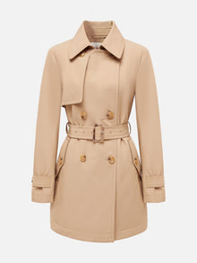 Trench-Style Down Jacket | Khaki