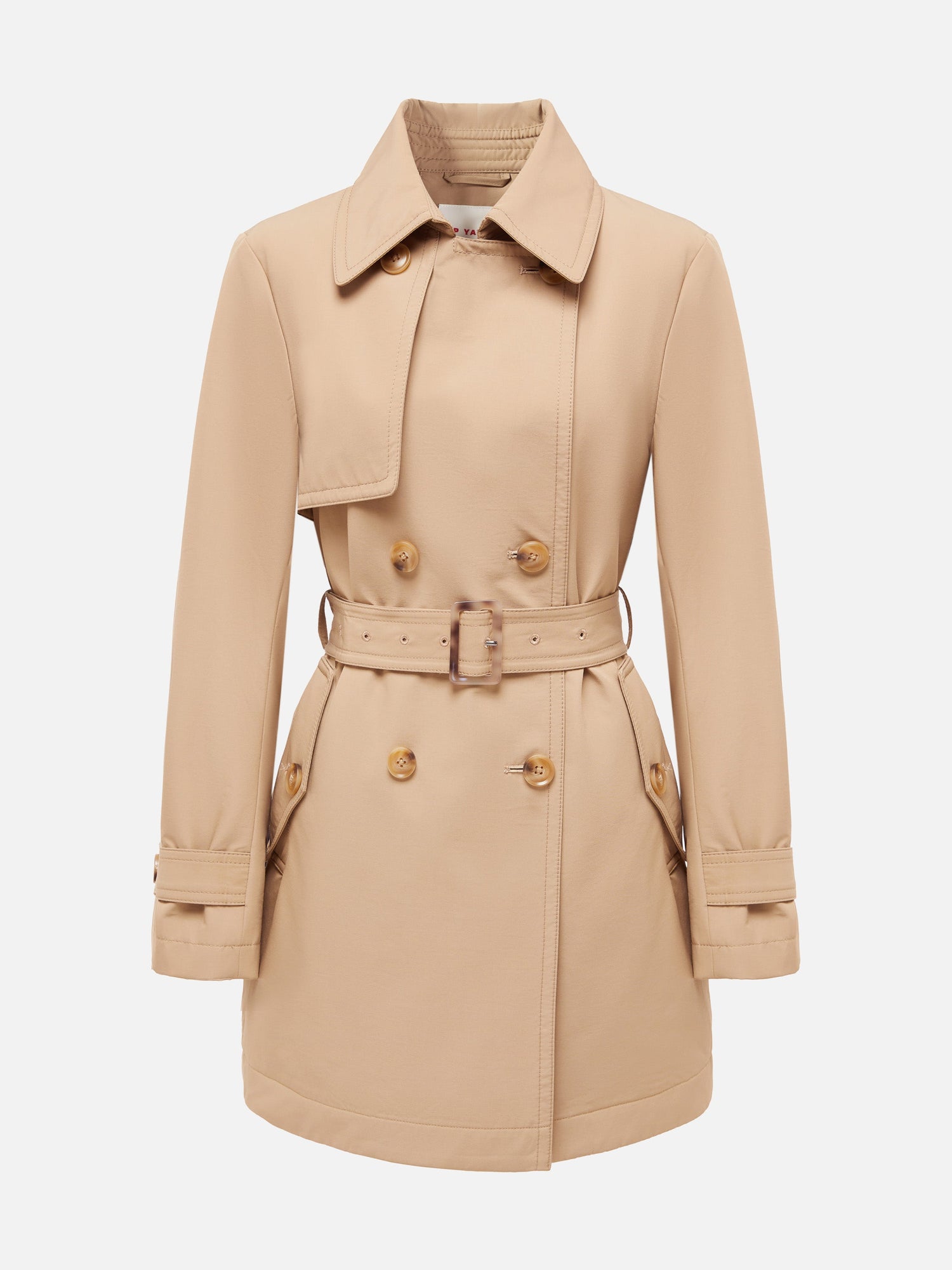 Trench-Style Down Jacket | Khaki