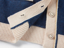 Trimmed Knitted Cardigan | Blue