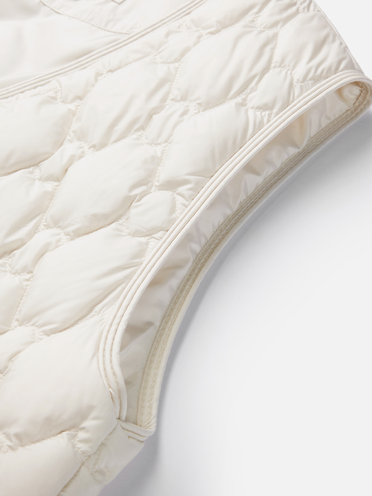 Duck Down Puffer Vest | White