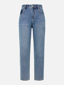 Four-way Stretch Rhinestone Jeans | Blue