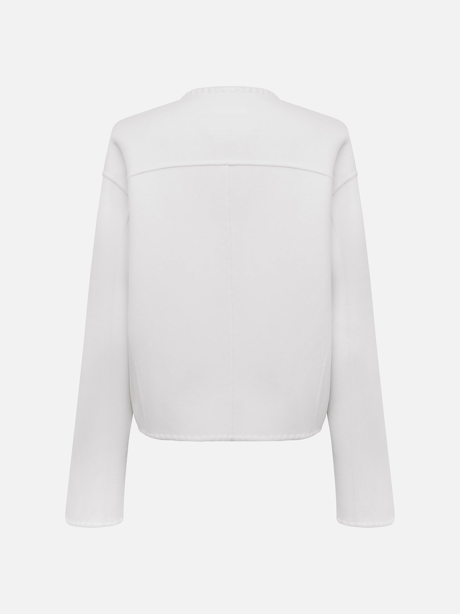 Pure Wool Short Coat | White