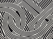 Silk Letter Print Scarf | Black/White