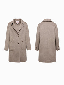 No-Dye Wool Coat | Brown