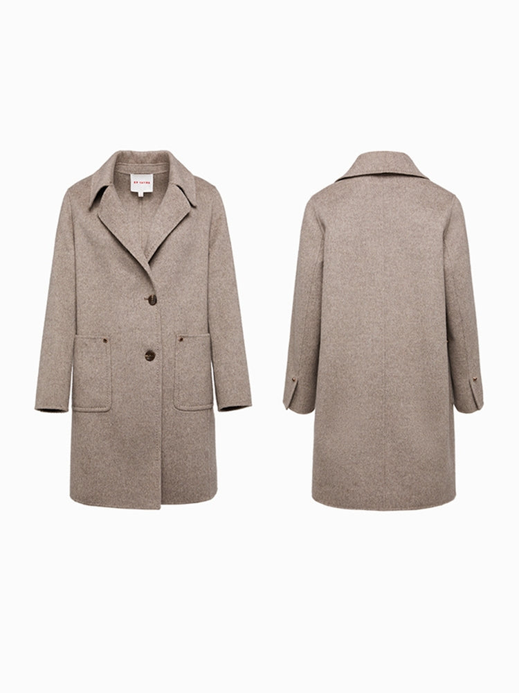 No-Dye Wool Coat | Brown