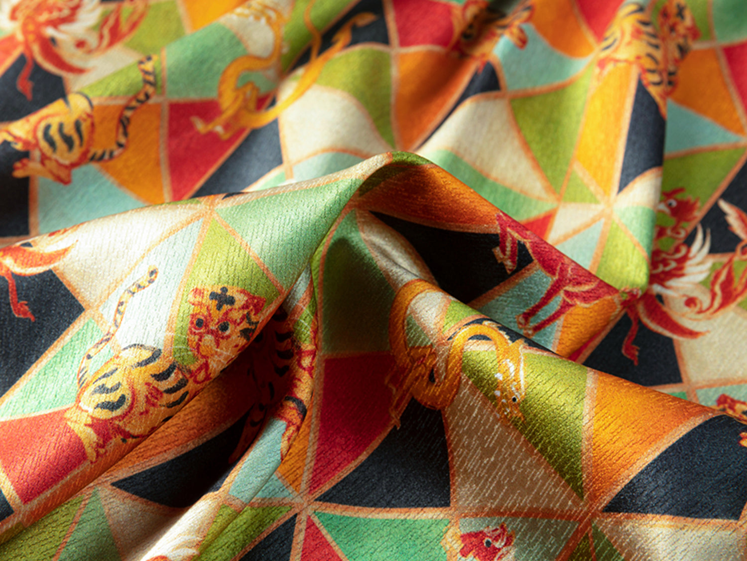 Animal & Geometric Printed Blouse | Green
