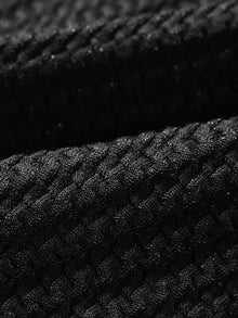 Half-High Collar Knit Top | Black