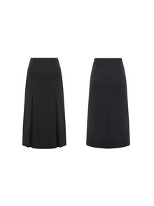Wool Midi Skirt | Black