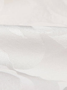 Small-Collar Straight-Cut Satin Shirt | White