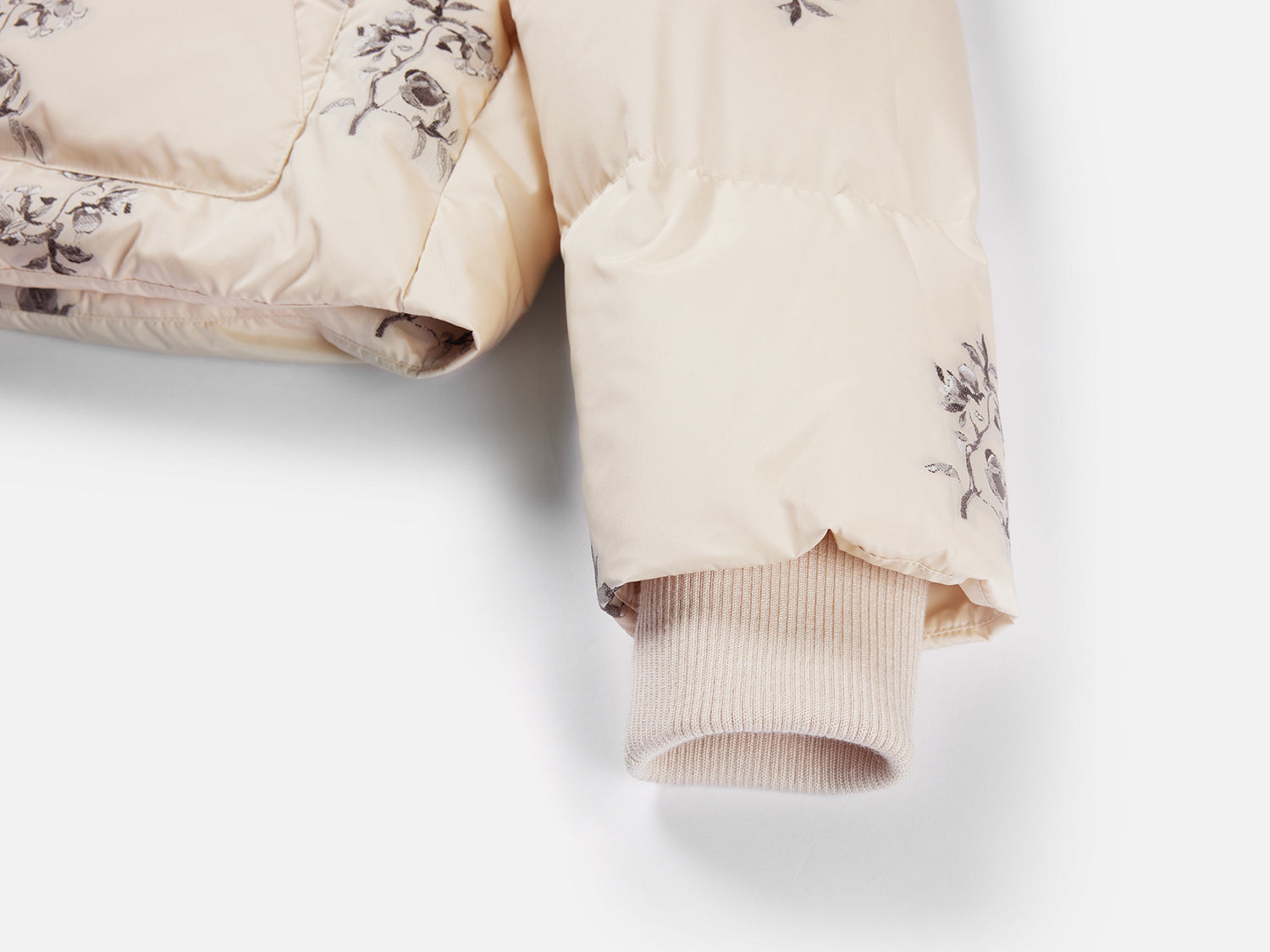 Chinese-Style Hooded Down Jacket | Beige