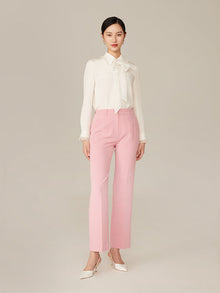 Lace Bow Shirt | White