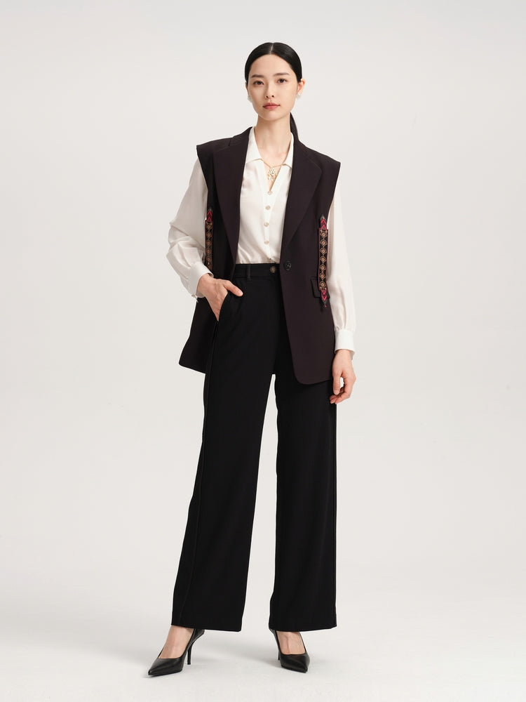 Retro Style Vest | Black