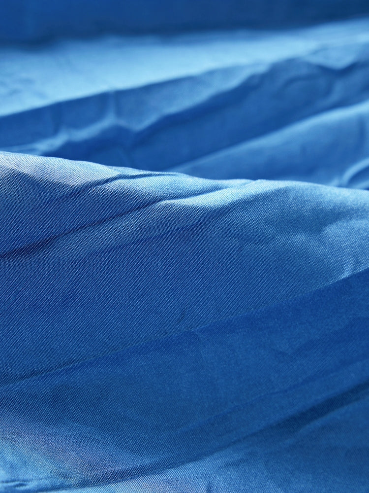 Textured Silk Blouse | Blue