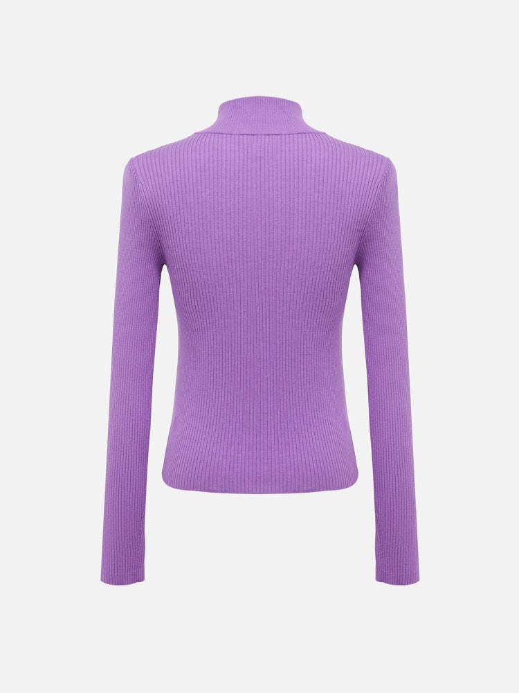 Knitted Cardigan | Purple