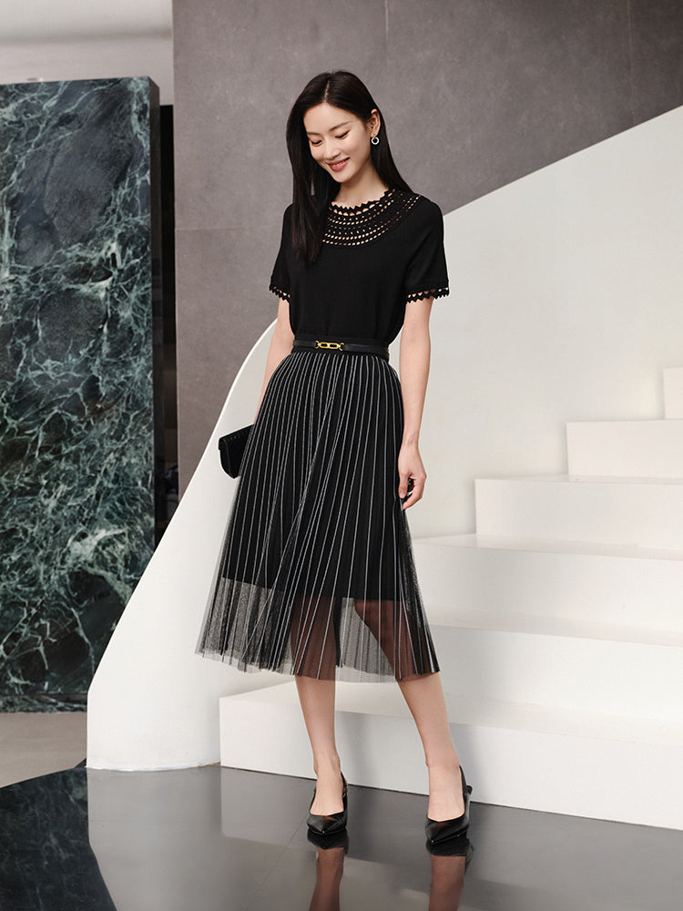 Pleated Skirt | Black