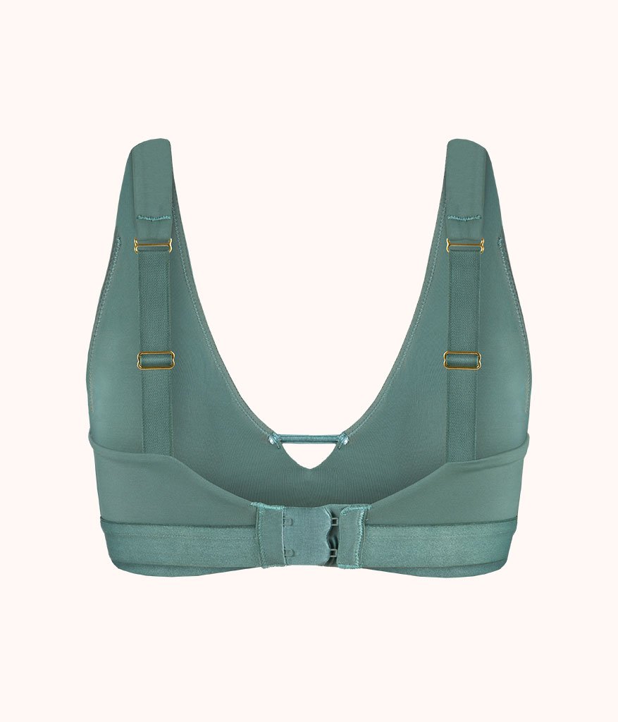 The Eco Deep V Bralette | Harbor Green