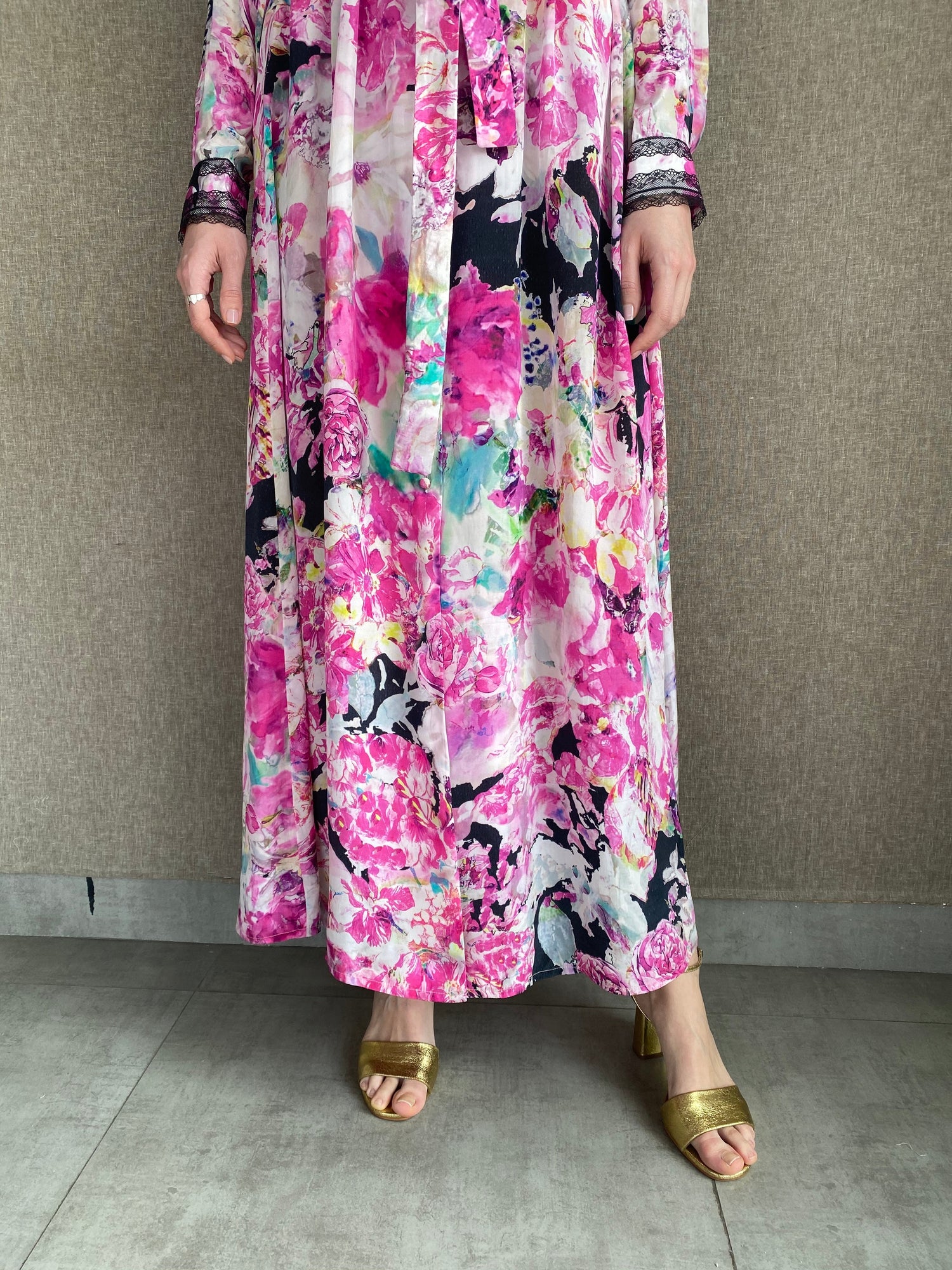 Long Dress | Pink/Black