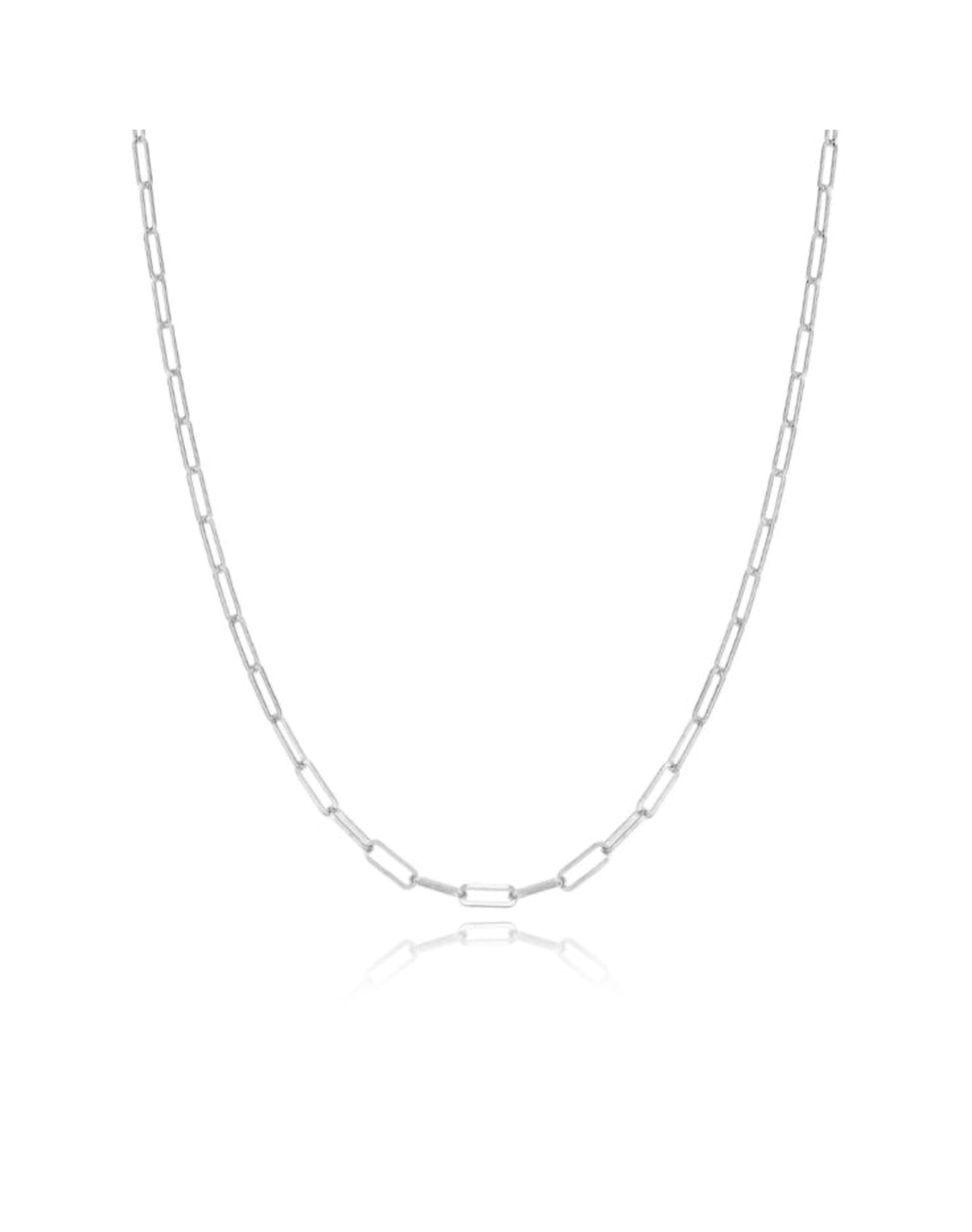 5mm Paperclip Chain | 14kt White Gold