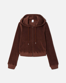 Womens | Shrunken Terry Hoodie | Brunette