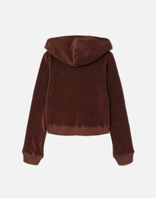 Womens | Shrunken Terry Hoodie | Brunette
