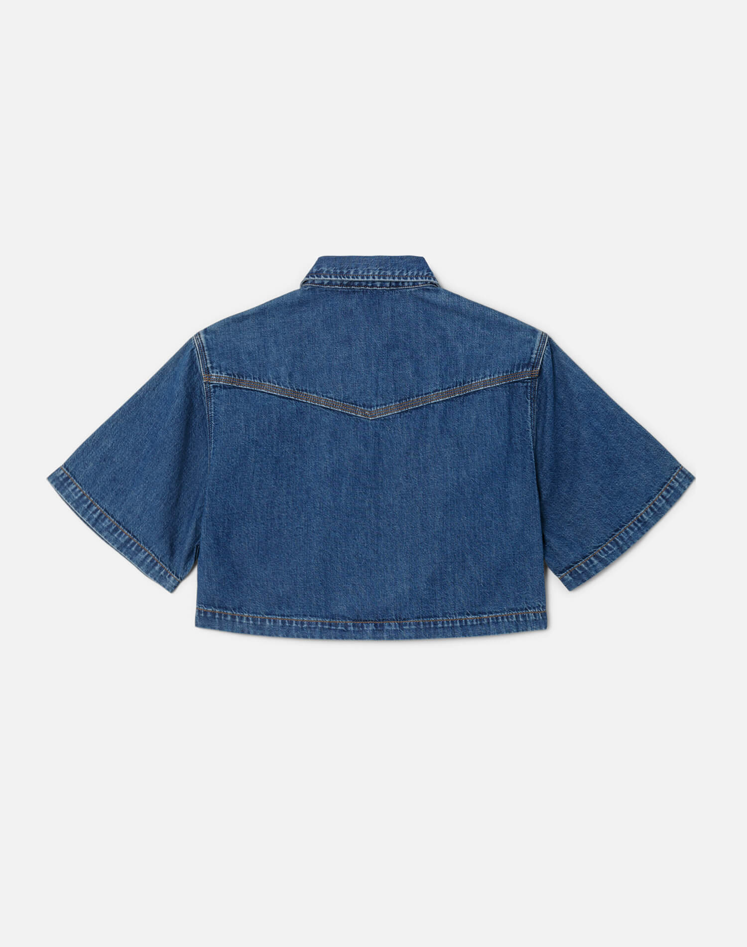 Womens | Oversized Crop Shirt | Rustic Indigo