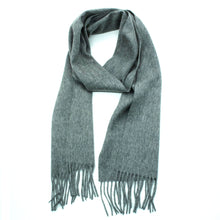 Unisex | Cashmere Scarf with Fringes | Small | Grey