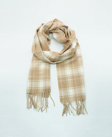 Unisex | Cashmere Scarf with Fringes | Small | Misty Rose Combo