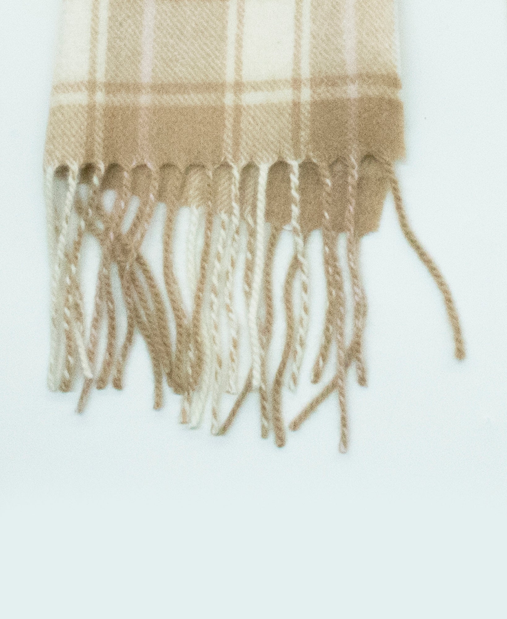 Unisex | Cashmere Scarf with Fringes | Small | Misty Rose Combo